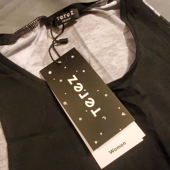 Terez NWT Black and Gray Camo Tank Top - Women's‎ Size Medium - Picture 2 of 4